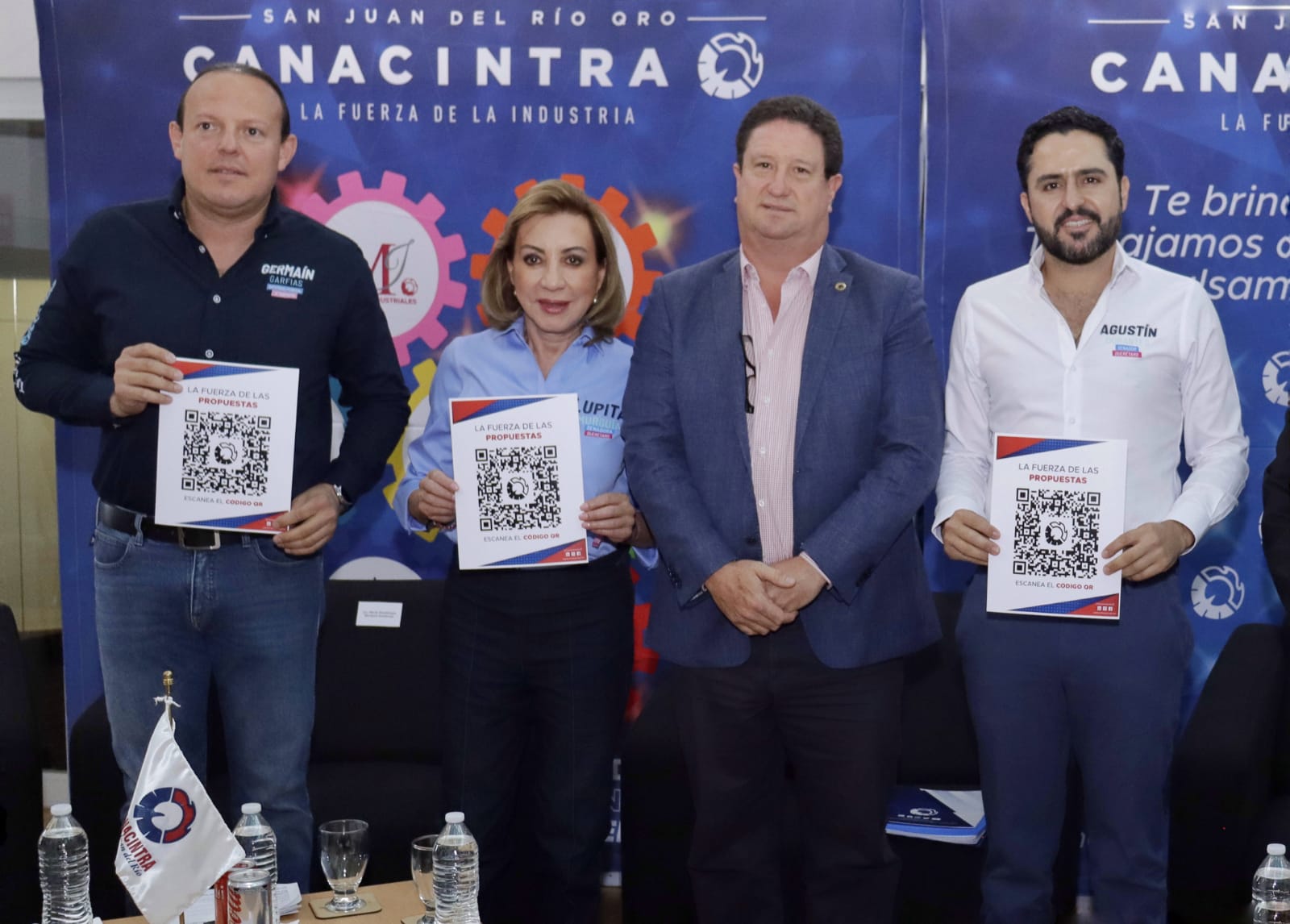 Plantean compromisos Lupita Murguía y Agustín Dorantes ante CANACINTRA SJR