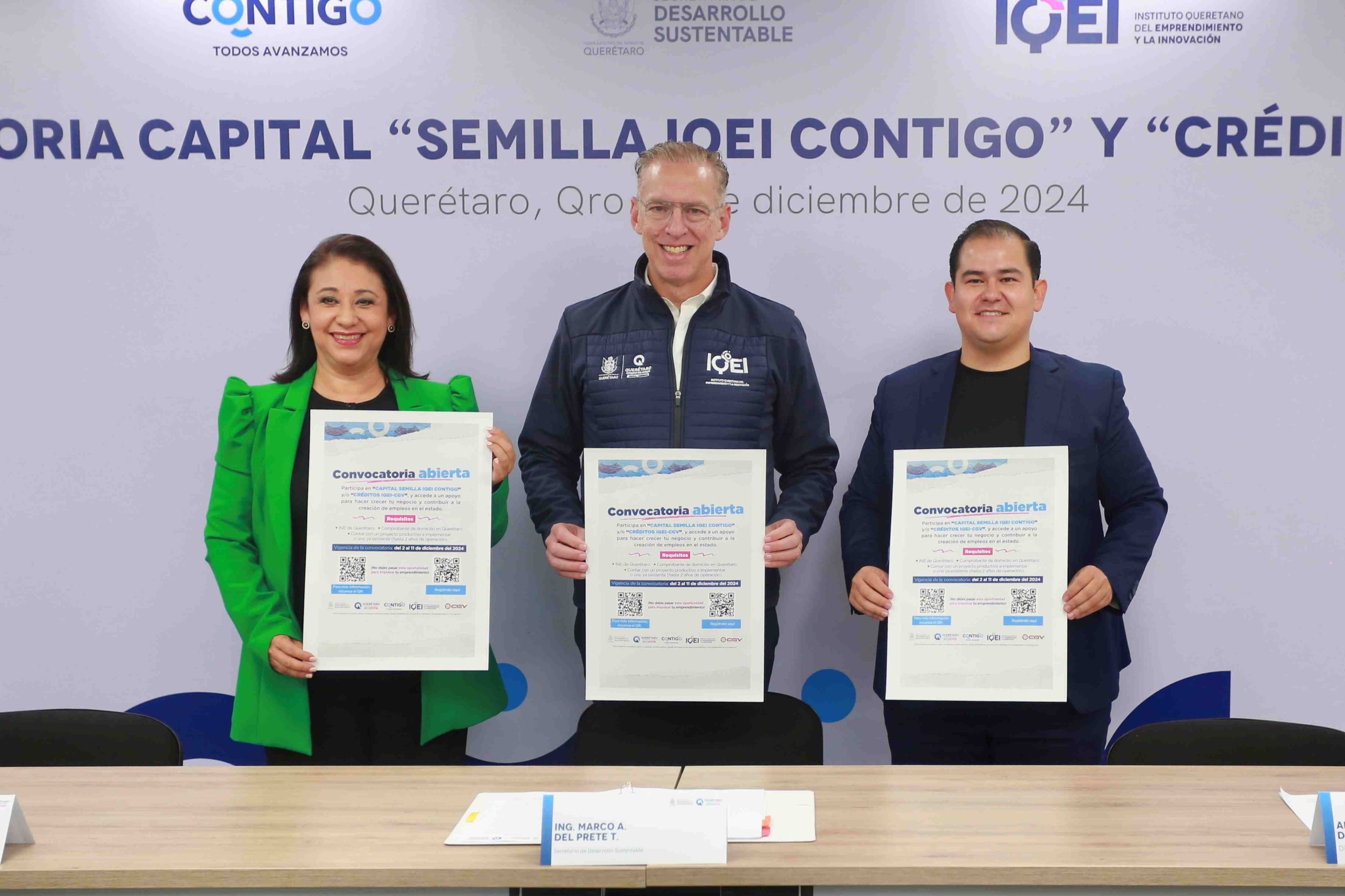 Anuncia Marco Del Prete apoyo Capital Semilla con CGV para emprendedores